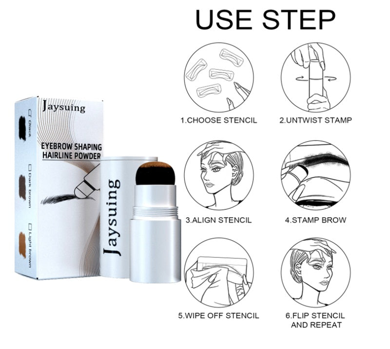Kit tampon à sourcils - utilisation du tampon avec pochoir