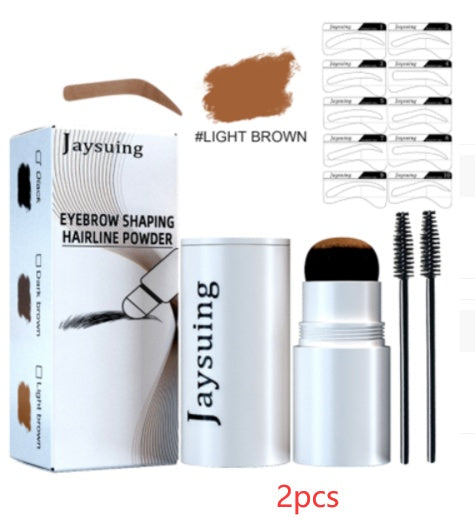 Kit tampon à sourcils - 3 teintes noir brun fonce brun clair